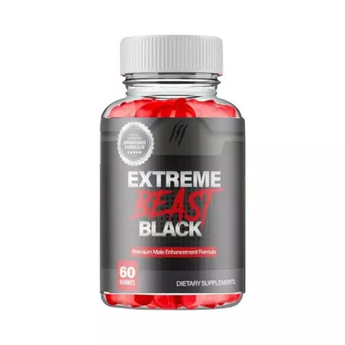 Extreme Beast Black Gummies for Men, Advanced Male Gummy - 60 Gummies