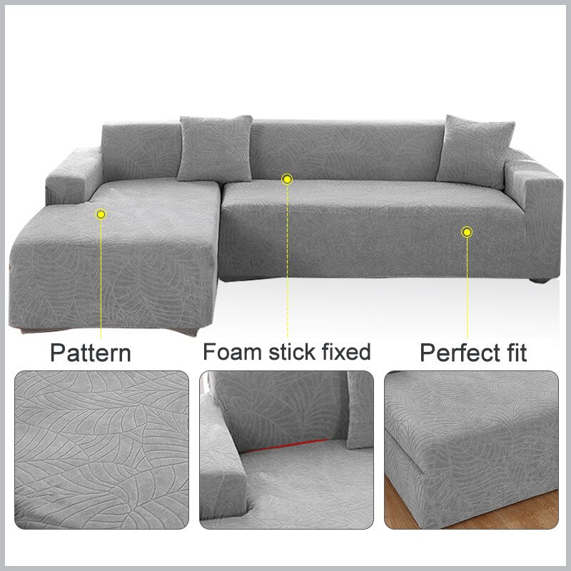 Delicacy Jacquard Fabric Sofa Cover For Living Room L Shape Corner Sofa Slipcover Stretch 1/2/3/4 Seater Armchair Cover For Home