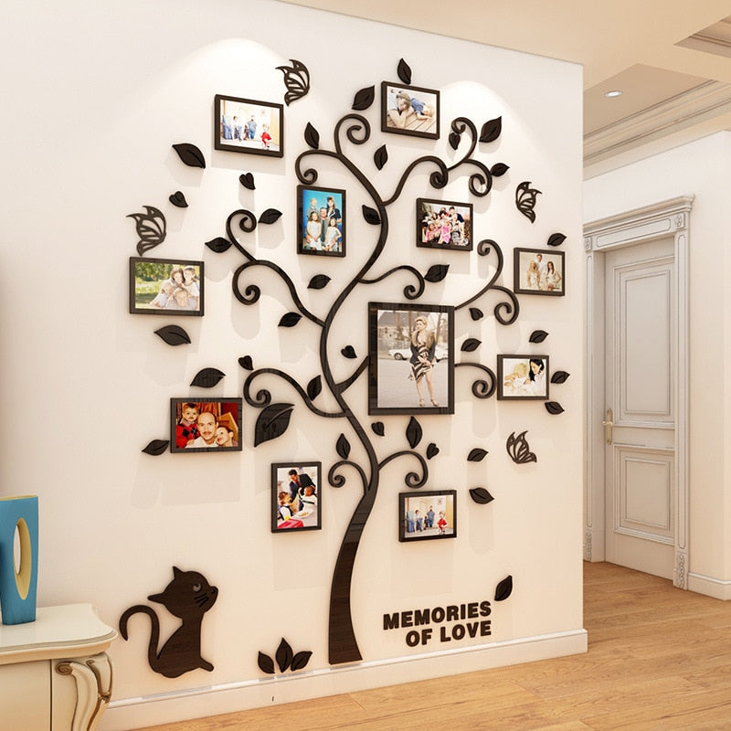 Wall Stickers 3D Acrylic Family Photo Frame