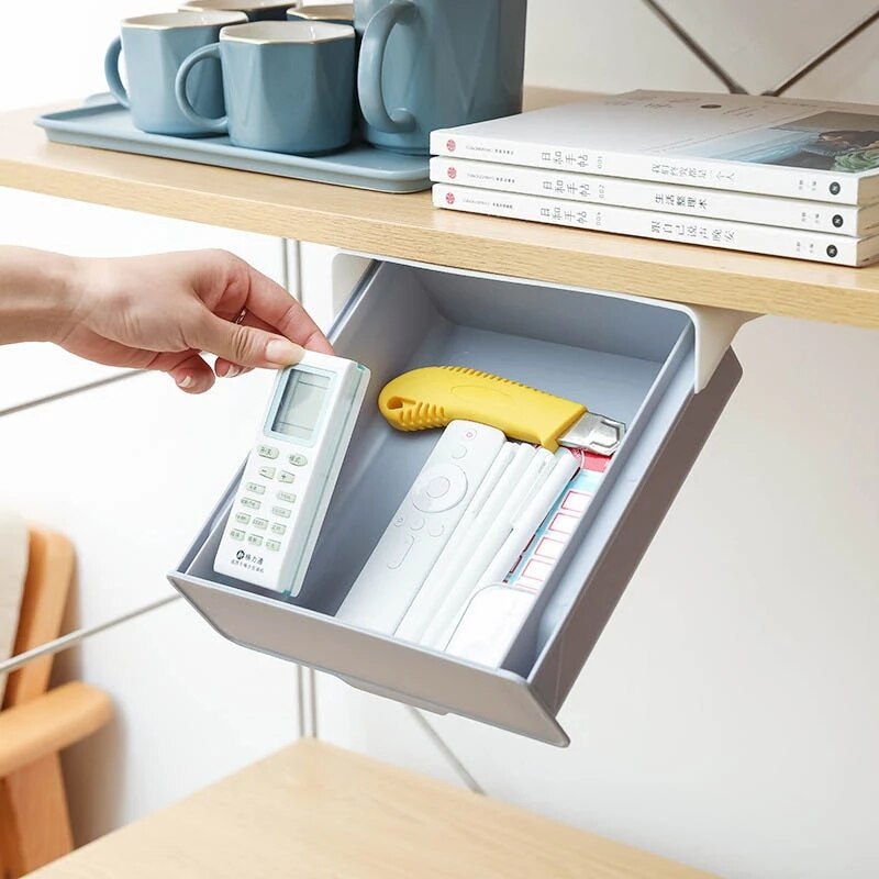 Under Desk Drawer Adhesive Storage Box