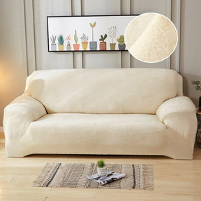 Plush Sofa Cover Stretch Solid Color Thick Slipcover Sofa Covers for Living Room Pets Chair Cover Cushion Cover Sofa Towel 1PC