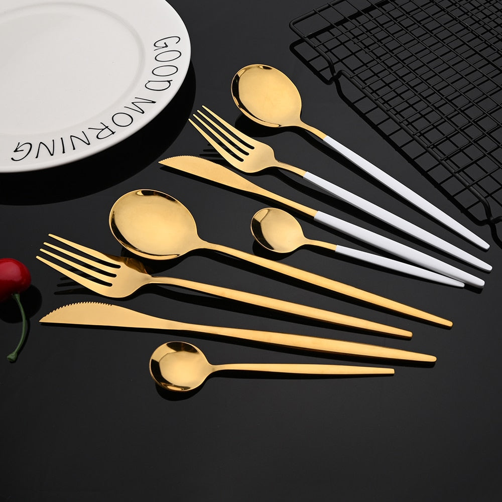 Stainless Steel Colorful Dinnerware Set