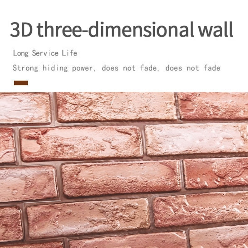 Self-Adhesive Wallpaper 3D Brick Wall Sticker