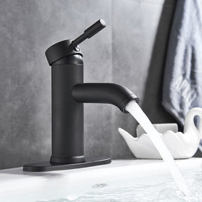 Rozin Matte Black Basin Faucet Deck