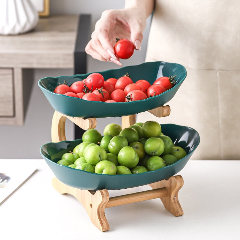 Stand Bowl Food Fruit Plates Set