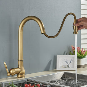 Antique Brass Europe Kitchen Faucet