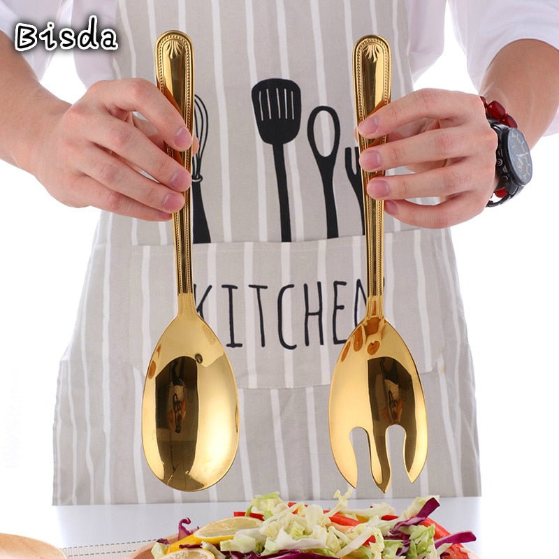 Big Salad Spoon Fork Set