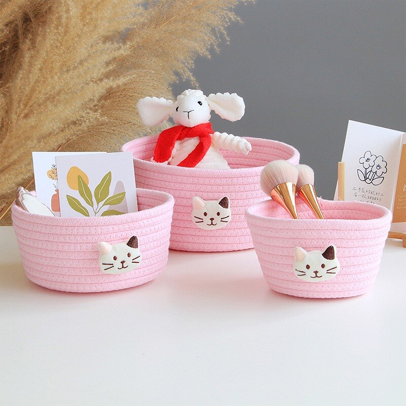 Cartoon Animals Hand Woven Storage Basket