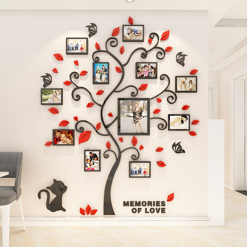 Wall Stickers 3D Acrylic Family Photo Frame