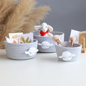 Cartoon Animals Hand Woven Storage Basket