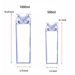 Transparent Milk Carton Water Bottle