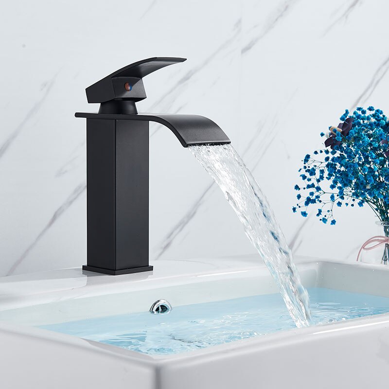 Black/Chrome Bathroom Basin Faucet