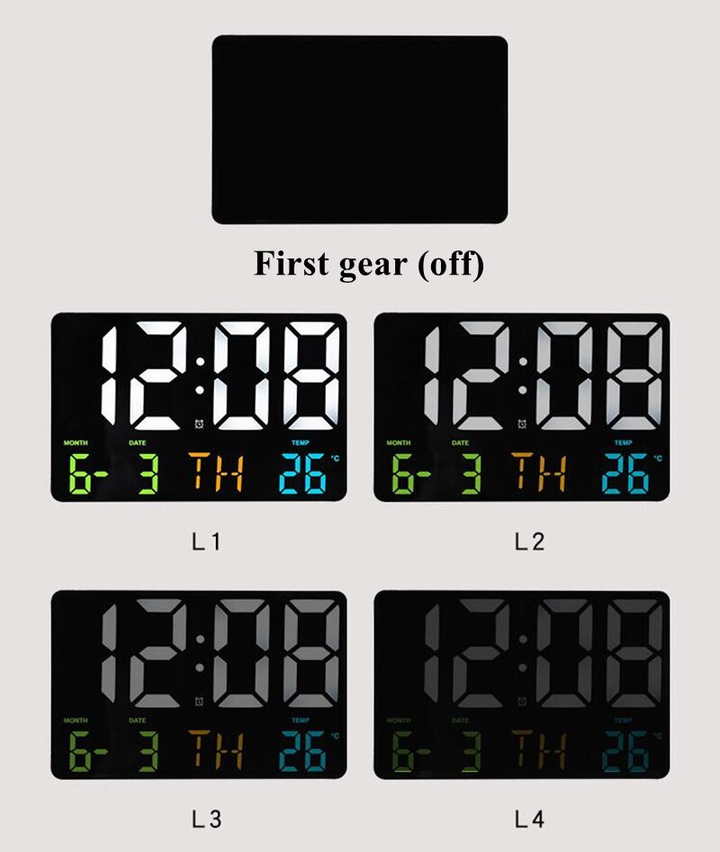 Remote Control Large Digital Wall Clock