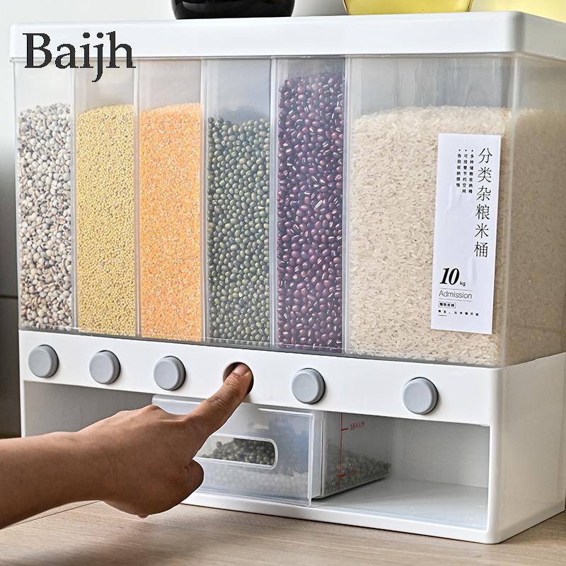 Automatic Plastic Cereal Dispenser Storage Box