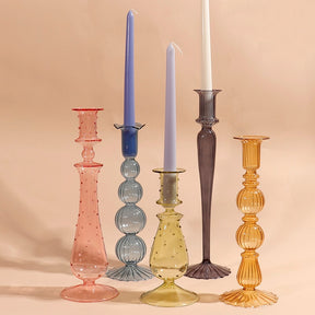 Romantic glass candlestick