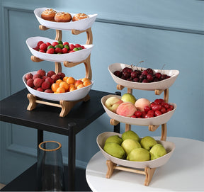 Stand Bowl Food Fruit Plates Set