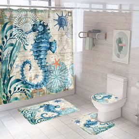 Sea Turtle Print Shower Curtain