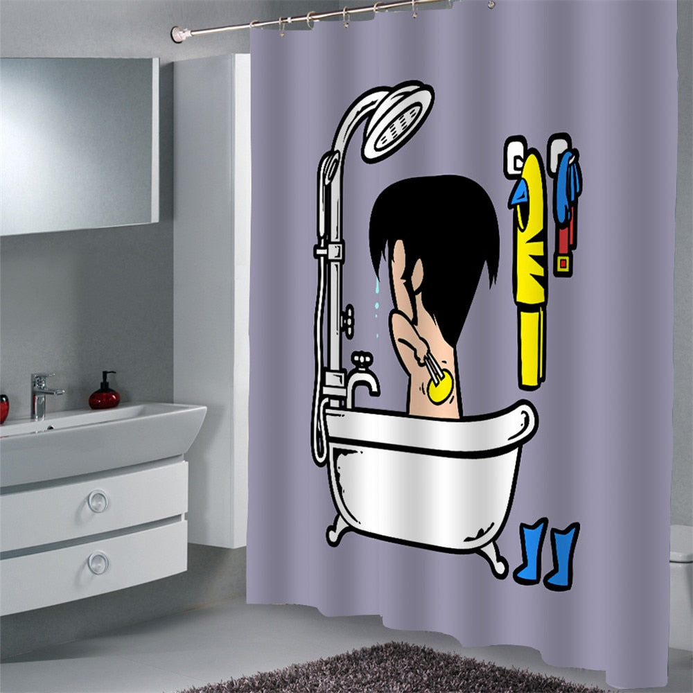 New Cartoon Super Shower Curtain