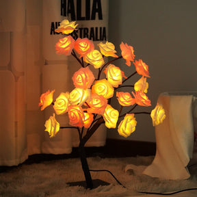 LED Table Lamp Rose Flower Tree