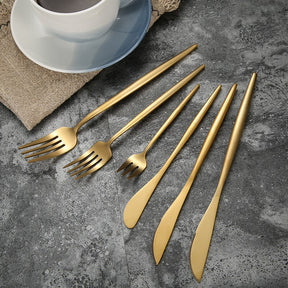 Matte Gold  Stainless Steel Dinnerware