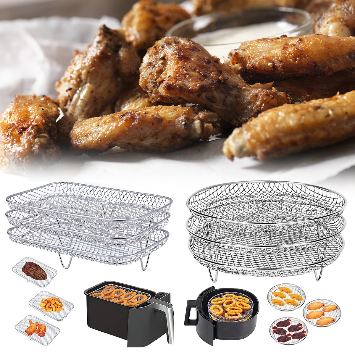 Stainless Steel Air Fryer Accessories