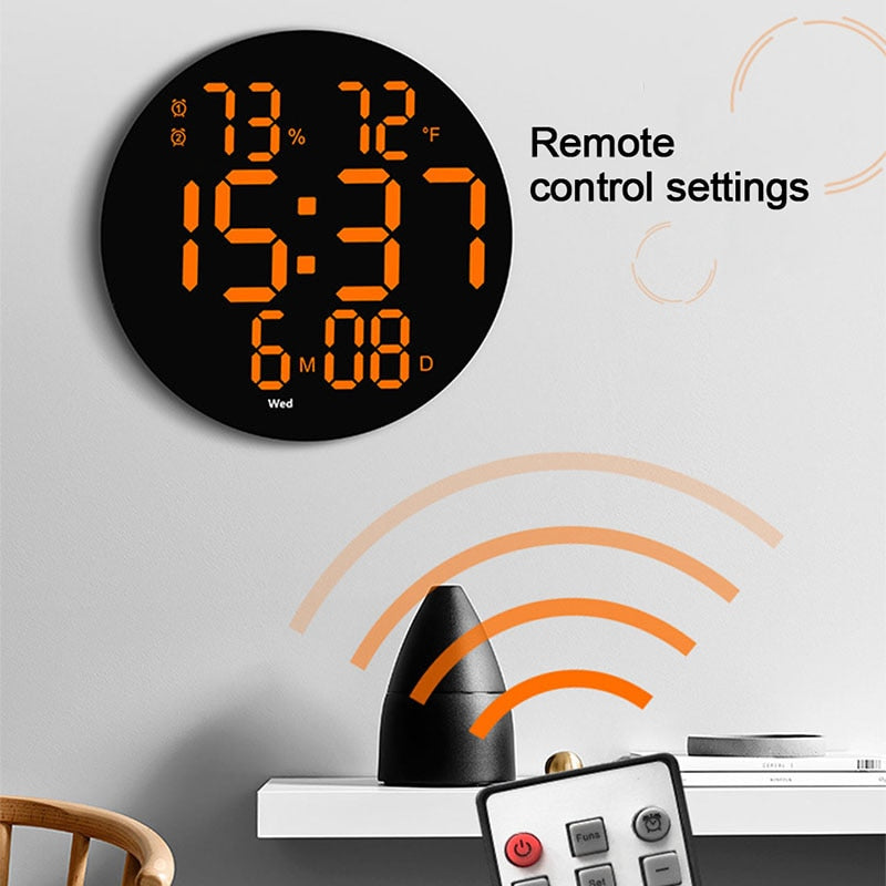 Multifunctional 10 Inch LED Round Digital Clock