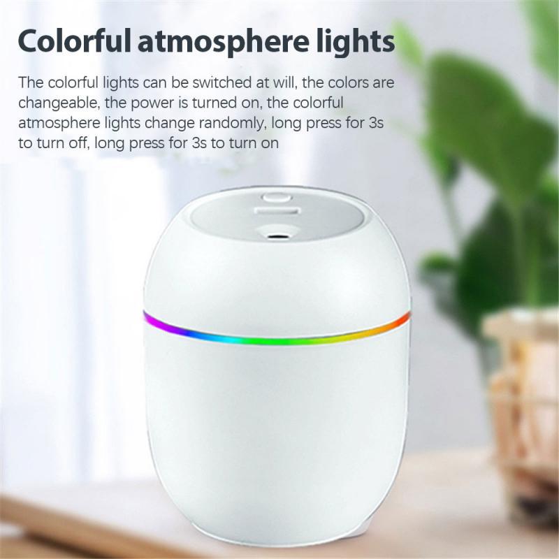 Mini Humidifier Ultrasonic Essential Oil Silent Diffuser Home Bedroom Office LED Night Light USB Humidifier