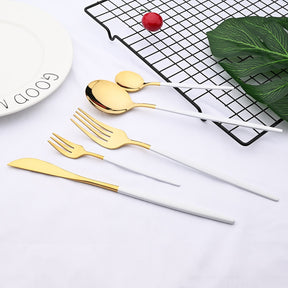 Stainless Steel Gold Dinnerware Set