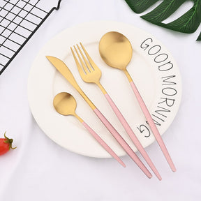 Matte Black Dinnerware Cutlery Set