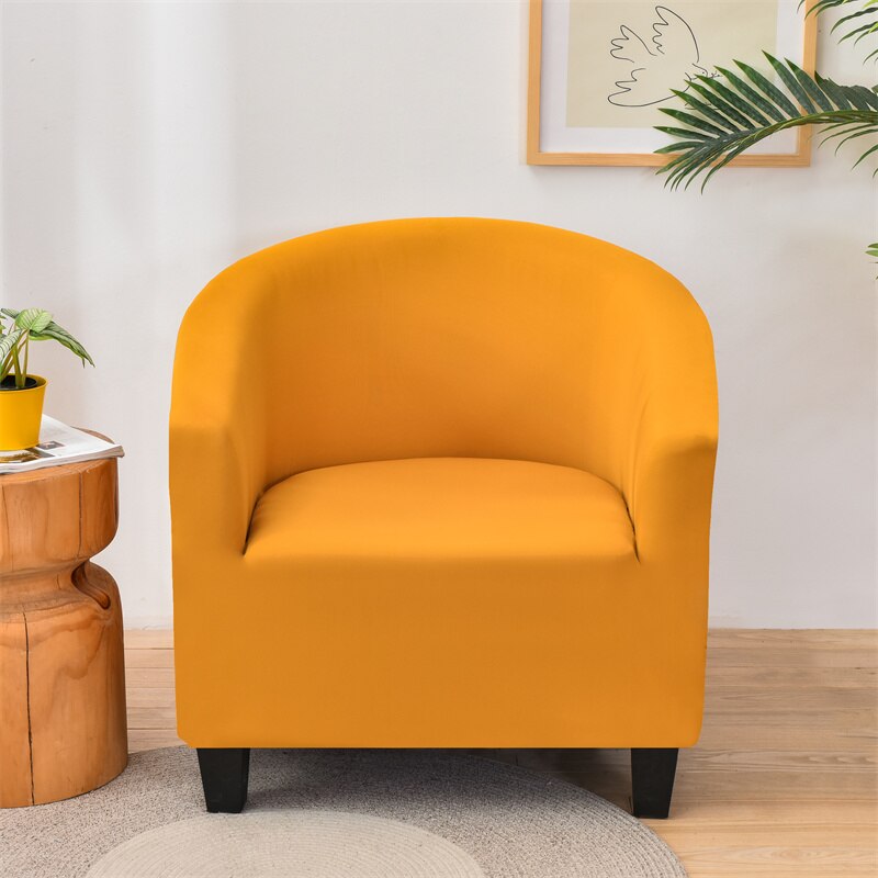 Solid Color Spandex Sofa Cover Relax Stretch Single Seater Club Couch Slipcover for Living Room Elastic Armchair Protector Cover