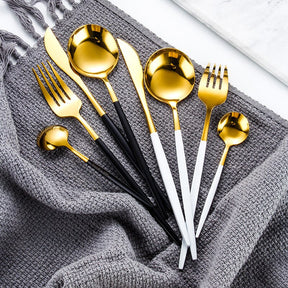 Upscale Gold Dinnerware Set