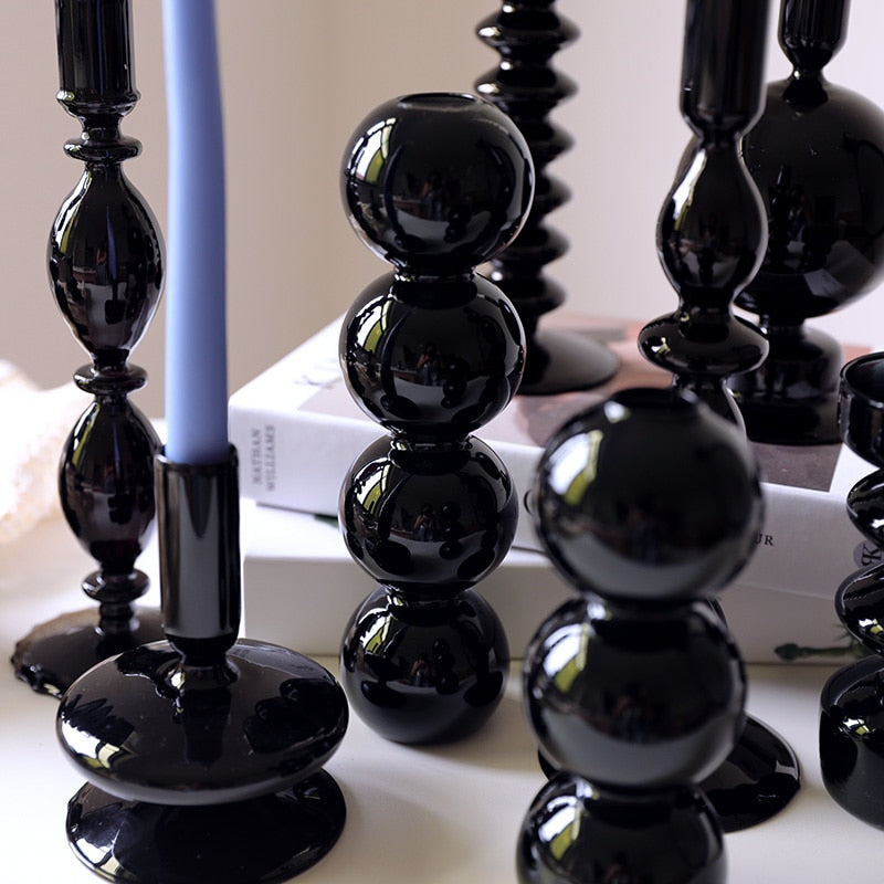 Black Candle Holders Vintage