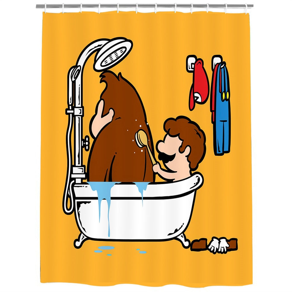 New Cartoon Super Shower Curtain