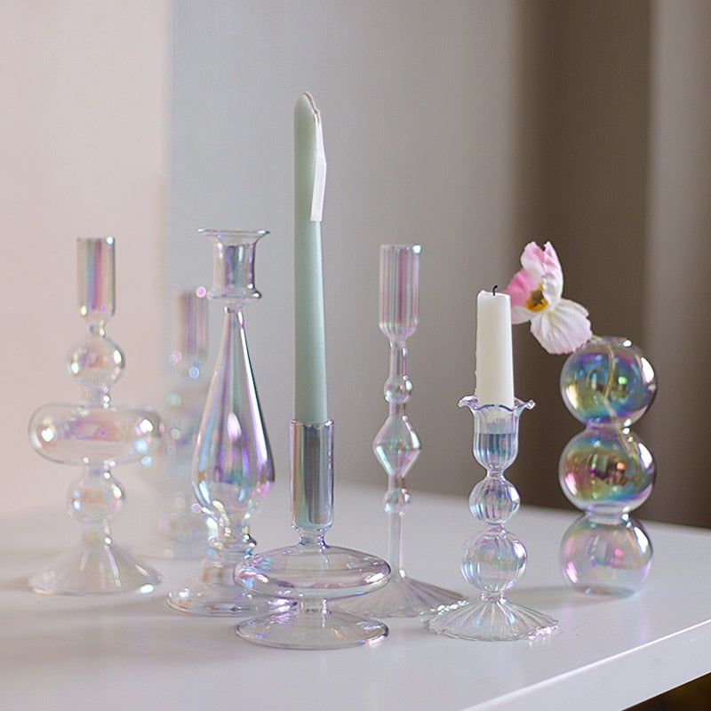 Iridescent Candle Holders