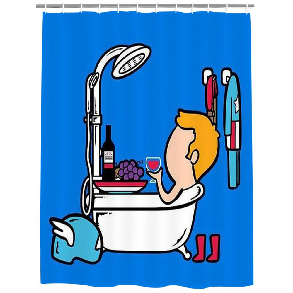 New Cartoon Super Shower Curtain