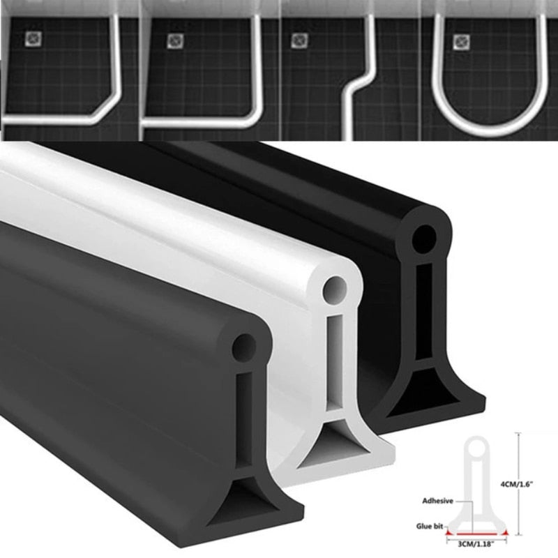 Shower water barrier Silicone Bendable Water Retaining Strip