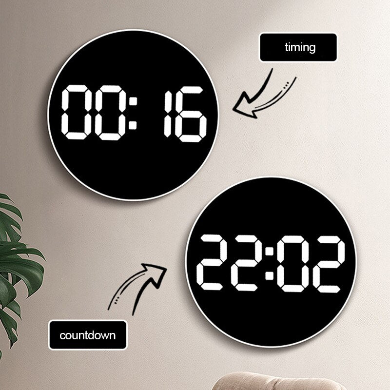 Multifunctional 10 Inch LED Round Digital Clock