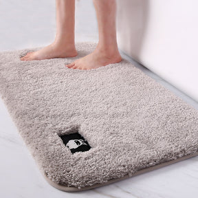 Bathroom toilet door absorbent floor mat