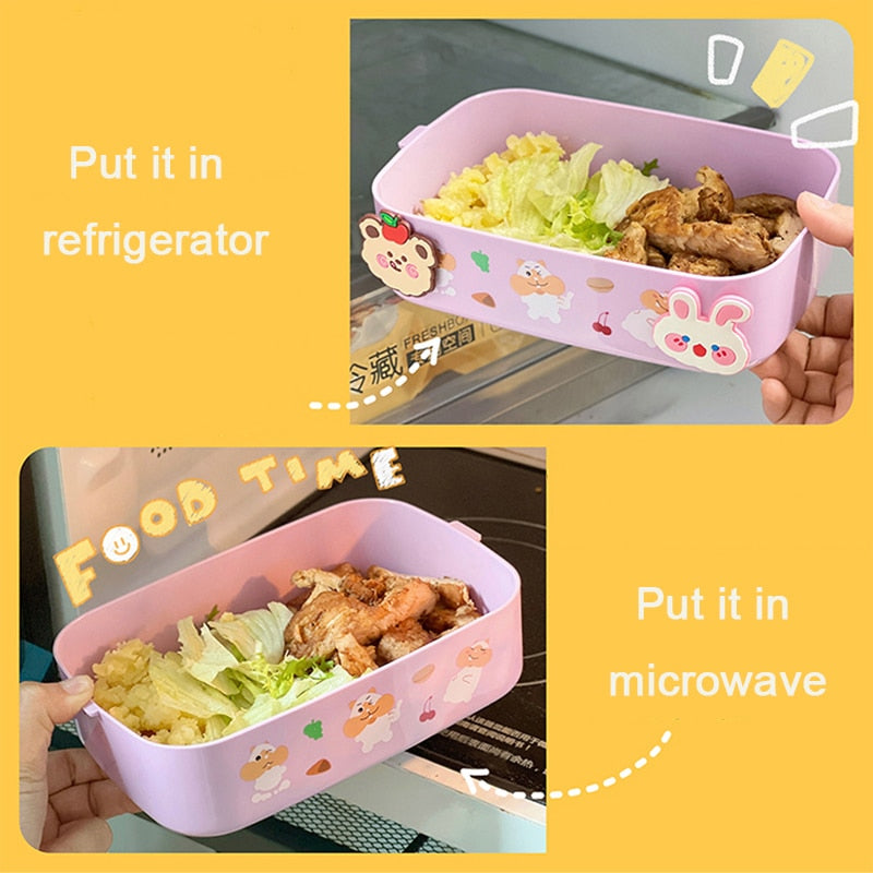 Kawaii Portable Lunch Box For Girls School