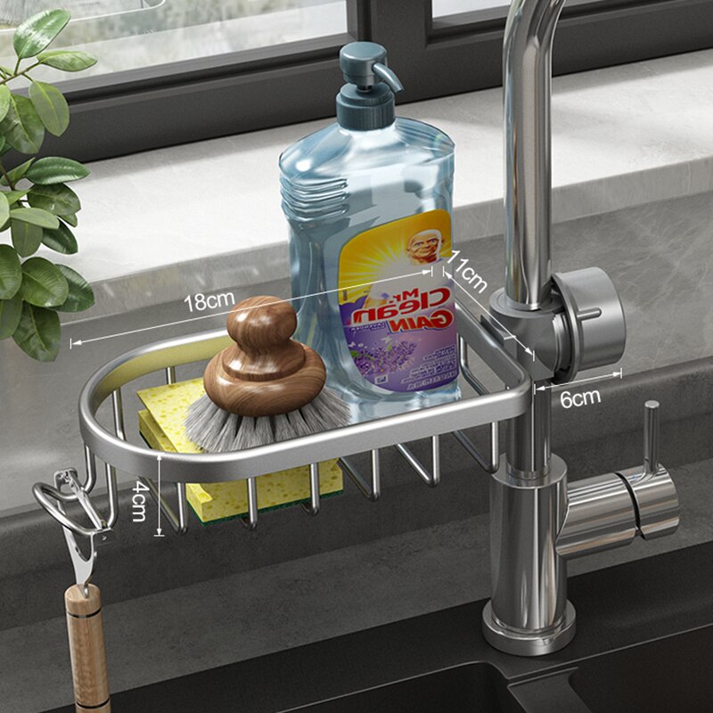 Kitchen Space Aluminum Sink Drain Rack