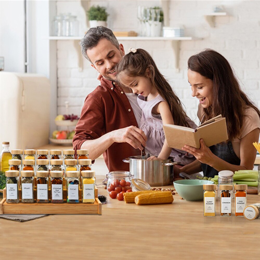 Bamboo Spice Rack Organizer for Cabinet