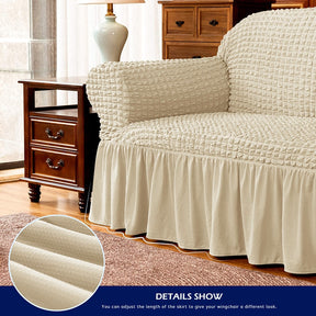 Plaid Seersucker Sofa Cover For Living Room Stretch Sofa Slipcover For Home Armchair Cover 1/2/3/4 Seat Corner Sofa Couch Cover