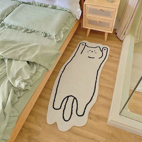 Nordic Flower Rug Cartoon Decor Carpet for Living Room Bedroom Bedside Area Rug Ins Smile Floor Mat Non-slip Bath Mat Tapis