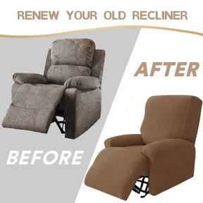 Polar Fleece Recliner Cover Split Relax All-inclusive Lazy Boy Chair Cover Lounger Single Couch Sofa Slipcovers Armchair Covers