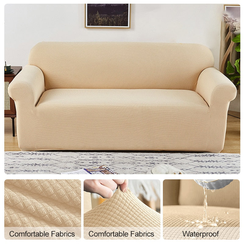 Waterproof Fabric Sofa Cover Stretch L-Shaped Corner Sofa Cover Anti-dirty Plaid Armchair Sofa Covers For Living Room Home Hotel