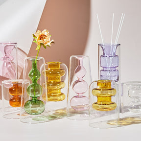 Nordic creative colored glass vase