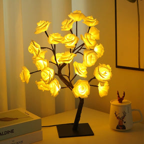 LED Table Lamp Rose Flower Tree