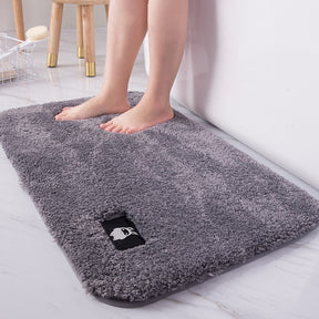 Bathroom toilet door absorbent floor mat