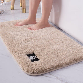 Bathroom toilet door absorbent floor mat