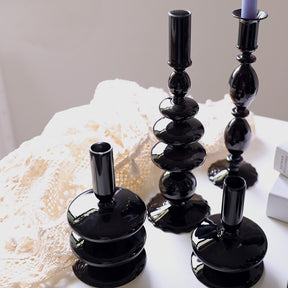 Black Candle Holders Vintage